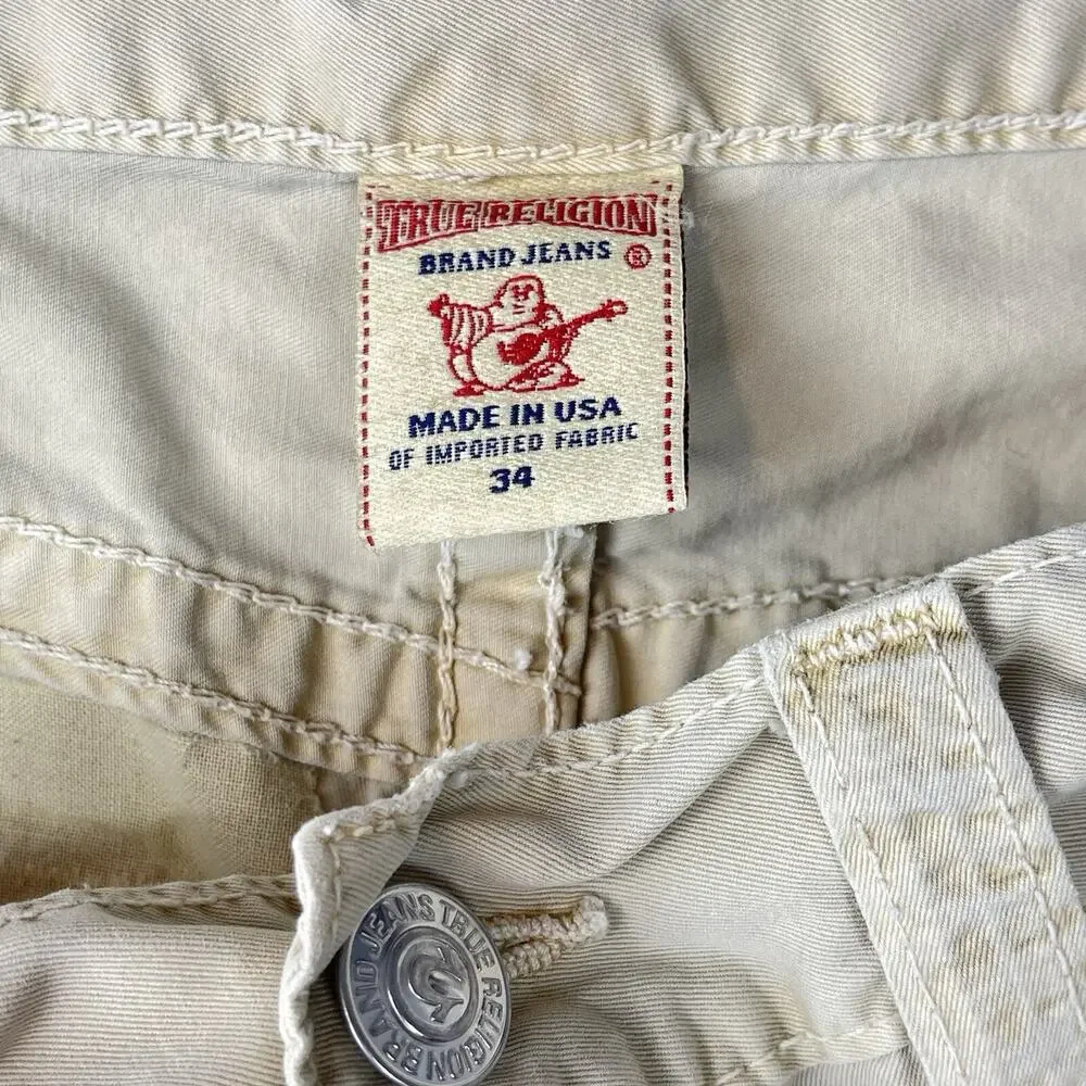 True Religion Vintage Y2K Bobby Chino Pants Men's 34 x 27 Baggy USA Made